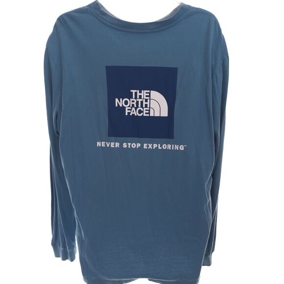 The North Face Men's XL Aqua Blue Simple Dome Never Stop Exploring T-Shirt Size - Picture 4 of 7